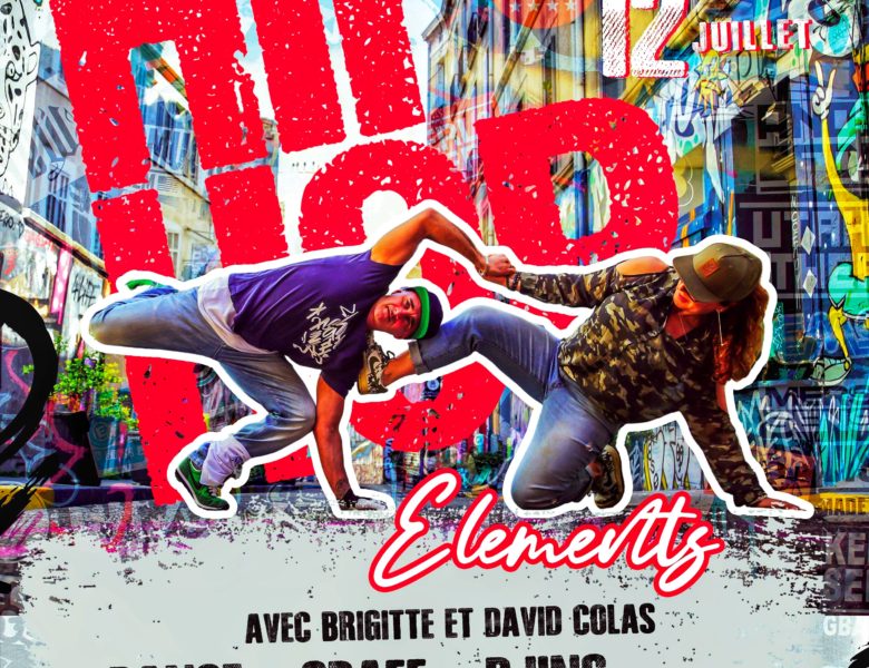 Stage HIP HOP ELEMENTS : Danse/Graff/Djing Du 8 au 12 juillet avec Brigitte et David Colas de 10h à 17h